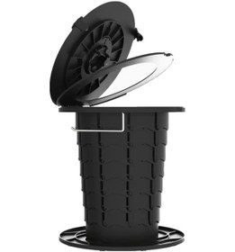 Resim Chuangyinshop Black- 1 Adet Taşınabilir Katlanır Kamp Tuvaleti Yıkanabilir Plastik Acil Durum Tuvaleti 