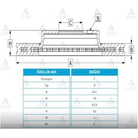 Resim Fren Diski Accent 03-06 Admıre / Ön Havalı 241-4 