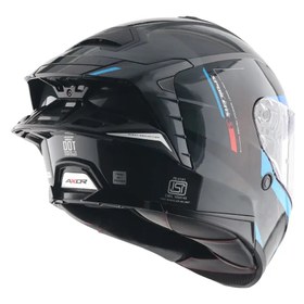Resim AXOR Brutale Kryptic Kask Black Blue - Pinlock Dahil 