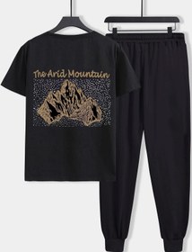 Resim trendypassion Unisex Arid Mountain Baskılı 2'li Eşofman Takımı 