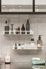 Resim Lmz Design Baharatlık Mutfak Rafı Kozmetik Organizer Banyo Rafı Çok Amaçlı Düzenleyici 2'li Set Büyük Boy 