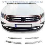 Resim Ebal Otomotiv VW Tiguan Krom Ön Panjur 4 prç. 2020 ve üzeri Paslanmaz Çelik 