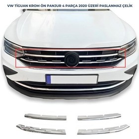Resim Ebal Otomotiv VW Tiguan Krom Ön Panjur 4 prç. 2020 ve üzeri Paslanmaz Çelik 