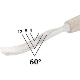 Resim Narex 826804 Profi Ahşap Oyma 60 Derece Düz V Iskarpela Profile 41 4 Mm 
