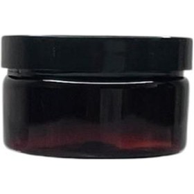 Resim 100ml Kahverengi Akrilik Plastik Krem Kavanozu Siyah Kapaklı, 12 Adet, Krem Kavanozu, Kozmetik Kavanoz, Plastik Kavanoz 