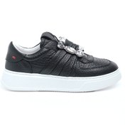 Resim Derinet Hakiki Deri Taş Aksesuarlı Kadın Sneaker 