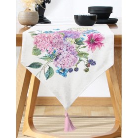 Resim Livense Özel Tasarım Dijital Baskılı Modern Püsküllü Şönil Üçgen Runner 