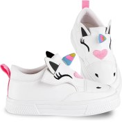 Resim Denokids Unicorn Beyaz Kız Çocuk Sneaker Beyaz 