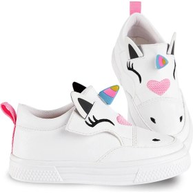 Resim Denokids Unicorn Beyaz Kız Çocuk Sneaker Beyaz 