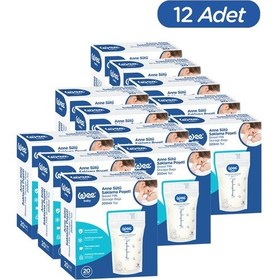 Resim 20'li Anne Sütü Saklama Poşeti 20x12 240 Adet 
