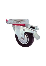 Resim Servis Tekeri - Tablalı Frenli Siyah Döner - Çap 100 Mm Çok Renkli 