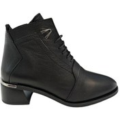 Resim Castle Black Yldz-9781-1 Kadın Hakkiki Deri Klasık Bot Siyah Siyah 