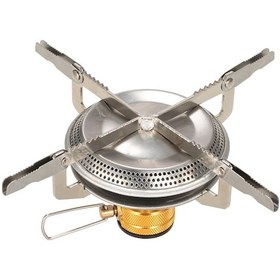 Resim Mufunye Kamp Ocağı - Katlanabilir, Hafif Ve Dayanıklı Paslanmaz Çelik Yapı Altın - Gümüş 