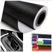 Resim Willowhaven Altın Renk 11.81x50 İnç Yüksek Kaliteli Su Geçirmez Dayanıklı Araç Kaplama Karbon Fiber Film 