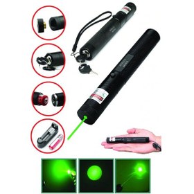 Resim Luz&pos Şarjlı Yeşil Lazer Pointer 100 Mw Çok Renkli 