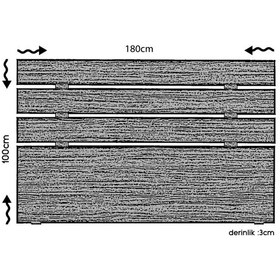 Resim Pasifichome Huga Çift Kişilik Yatak Başlık Meşe 180 Cm / 180 Cm Baza Başlık 