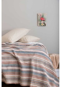 Resim Sarar 180x200 Çift Kişilik Dört Mevsim Battaniye - Gri Kiremit Re Kiremit 