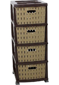 Resim Galleon Design Bambu Komidin 4 Çekmeceli Sebzelik Çölbeji 