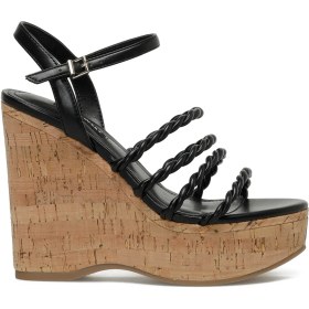 Resim Nine West Renest3 3fx Siyah Kadın Dolgu Topuk Sandalet 