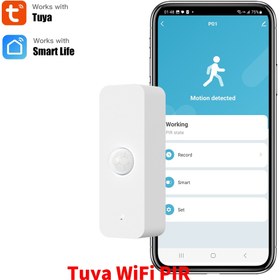 Resim Smart Home Güvenlik için Sol WiFi PIR Hareket Dedektörü Sensörü - Alexa ve Google Home ile çalışır, Hub gerektirmez, Pil ile çalışır, Smart Life/Tuya Uygulamalarıyla uyumlu, Duvara montajlı Tasarım, Akıllı Ev Güvenlik, Modern Ev Dekoru, Kullanıcı dostu Arayüz 