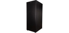 Resim Lande 42U 800X1000 Hyperline Dikili Tip Rack Kabinet (Siyah) (Ön Cam Kapak / Tekerlekli) 