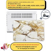 Resim McStorey Macbook Pro Kılıf 13inç M1-M2 A1706 A1708 A1989 A2159 A2251 A2289 A2338 ile Uyumlu Mermer 