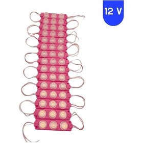 Resim 12 Volt 3 Watt 3 Lensli Pembe 3030 Smd Led Modül Ip65 10 Adet Modül 