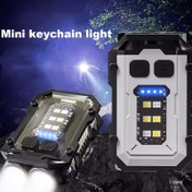 Resim 1-3 adet yüksek parlaklıkta USB şarj edilebilir taşınabilir anahtarlık lamba, kampçılık, balık tutma ve yürüyüş için uygun kap klipsli lamba 