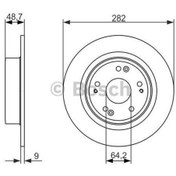 Resim Mga-50303 - Fren Dısk Arka Duz 282-5 Honda: Accord 09 - 14 