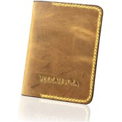 Resim Hakiki Deri Sarı Ruhsat Kabı - İsme Özel 