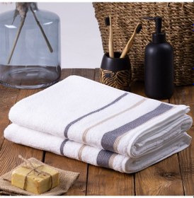 Resim Homelover %100 Organik Pamuk 2'li Havlu Seti 2 Banyo Havlusu 70x130 Bej 