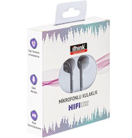 Resim Ithink Kablolu Kulakiçi Mikrofonlu Kulaklık Kl-250 