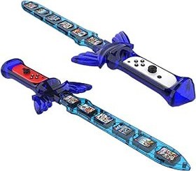 Resim EJGAME Switch Sports Accessories,Game Sword Compatible with Switch Sports Chambara (Swordplay)/Legend of Zelda: Tears of the Kingdom/Skyward Sword HD,with 12 Game Card Slots 