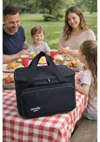Resim Nova Termos Çanta Isı Yalıtımlı Termal Kamp Piknik Çanta Siyah Siyah 