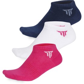 Resim Techsport Aksesuar Çorap Pamuk Patik 3 Lü Lacivert Fuşya Beyaz 