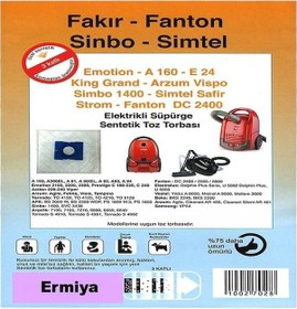 Resim Fantom Canister DC 2850 Elektrikli Süpürge 20 Ad Kumaş Toz Torbas 
