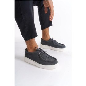 Resim Mubiano Hakiki Deri Mbsr3535-gr Erkek Bağcık Detay Süet Günlük Gri Ayakkabı & Loafer Gri 