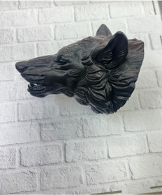 Resim Dekoratif Asılabilir Siyah Ayı Başı 3d Duvar Heykeli 25x19 Cm 