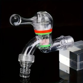 Resim 1 adet şeffaf plastik çamaşır odası ve ev kullanımı için musluk, çamaşır makinesi uyumlu, Noel hediyesi, donmaya karşı dayanıklı 