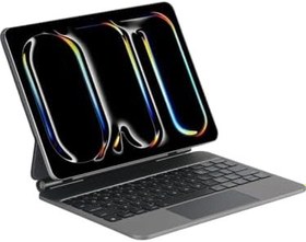 Resim Ipad (A16) 11inç 10.nesil 2022/2025 Uyumlu Magic Uyumlu Touchpad Işıklı Klavyeli Kılıf A3355 (Kahverengi) 