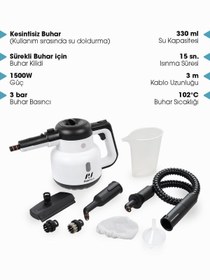 Resim pirantech Cb-902 Buharlı Temizleyici 1500w 3 Bar Buharlı Temizlik Makinesi 