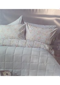 Resim Apricitas Candy Mavi Yatak Örtülü Set Çift Kişilik 