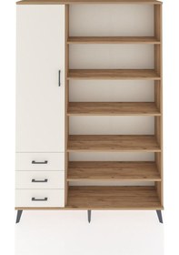 Resim Arges Dolap 9 Raflı 3 Çekmeceli 3 Kapaklı 132x30x195 Çam-ayta... Çam 