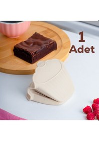 Resim Porsima 3260 Silikon Fırın Eldiven -yanmaz Tepsi Tutacak Krem 