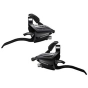 Resim shimano St-ef500-2a 3x8 Vites Ön Arka Vites Fren Kolu Siyah 