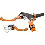 Resim Hightower Style 4 Turuncu Motosiklet Gidon Tutamağı - Honda Cr, Crf, Xr, Kawasaki Kx, Kdx, Yamaha Yz, Yzf, Wr, Ttr Uyumlu 