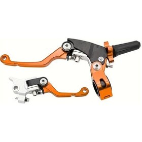 Resim Hightower Style 4 Turuncu Motosiklet Gidon Tutamağı - Honda Cr, Crf, Xr, Kawasaki Kx, Kdx, Yamaha Yz, Yzf, Wr, Ttr Uyumlu 