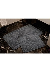 Resim Banyo Paspası 2'li Set Harmony Antrasit Çok Renkli 