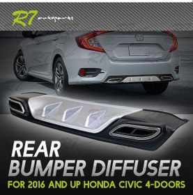 Resim Honda Civic Fc5 Arka Difüzör Tampon Plastik Amg Model 201 