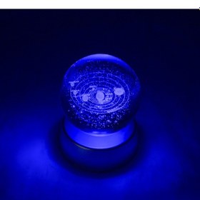 Resim Cam Küre Işıklı Renk Değiştiren Küre Güneş Sistemi 